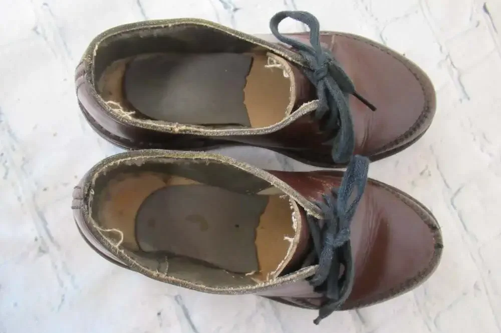 Vintage Gee-Bees Mid-Century Brown Leather Biltrite Kids Toddler Shoes with Box